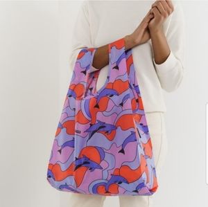 Baggu Standard & Baby size Dolphin bags w/ drawstring pouch & matching postcard